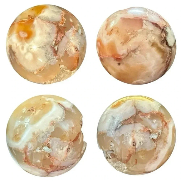 Natural Stone Crystal Sphere Collection & Stand - Picture 3 of 7